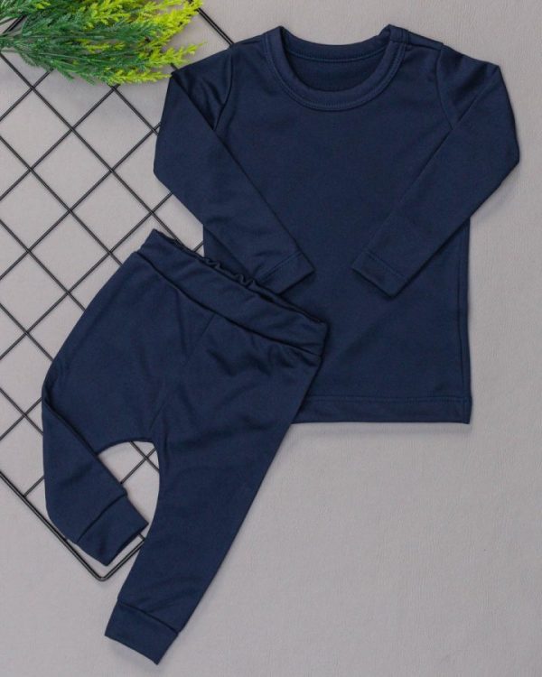 Conjunto Infantil Térmico Azul Marinho  A Pronta Entrega