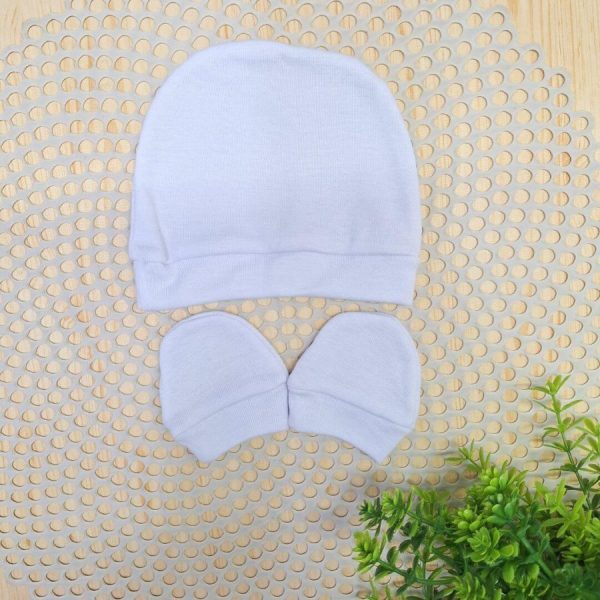 Kit Touca/Luva Básico Baby - Branco