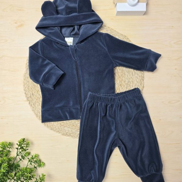 Conjunto Plush Premium Orelhinha Azul Marinho