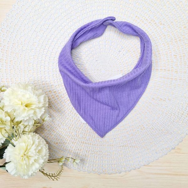 Bandana Canelado para Bebê Lavanda