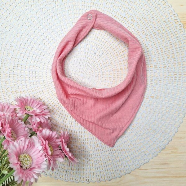 Bandana Canelado para Bebê Rosê
