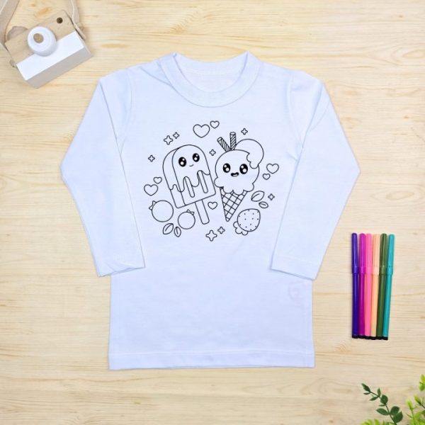 Camiseta Longa Infantil Mágica - Picolé