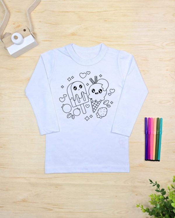 Camiseta Infantil Manga Longa Mágica - Picolé