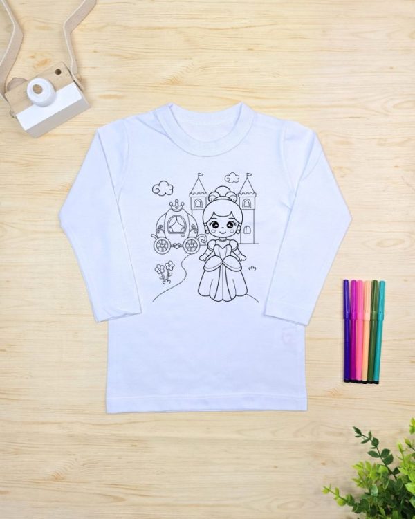 Camiseta Infantil Manga Longa Mágica - Princesa