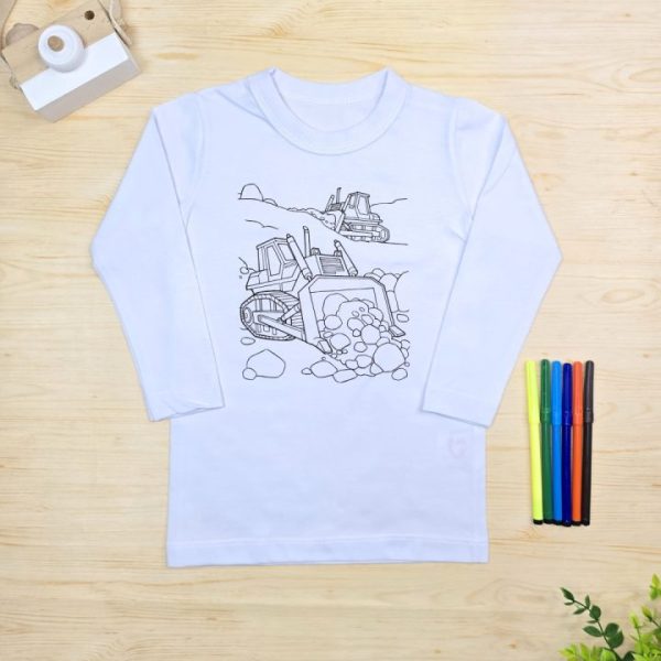 Camiseta Longa Infantil Mágica - Máquinas