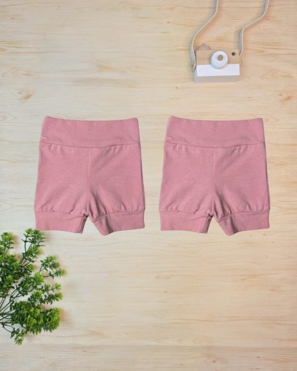 Kit 2 Shorts em Cotton para Bebê – Rosê