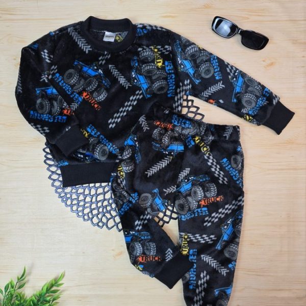 Conjunto Fleece Pijama Blusa e Calça Preto Jeep