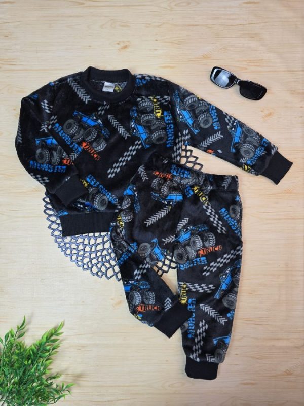 Conjunto Fleece Pijama Blusa e Calça Preto Jeep