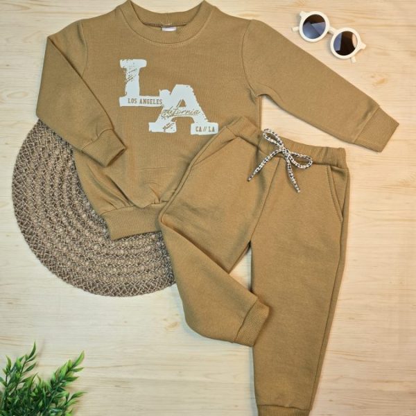Conjunto de Moletom com Gola Caramelo - LA California