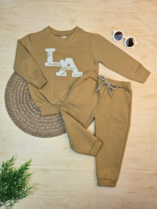 Conjunto de Moletom com Gola Caramelo - LA California