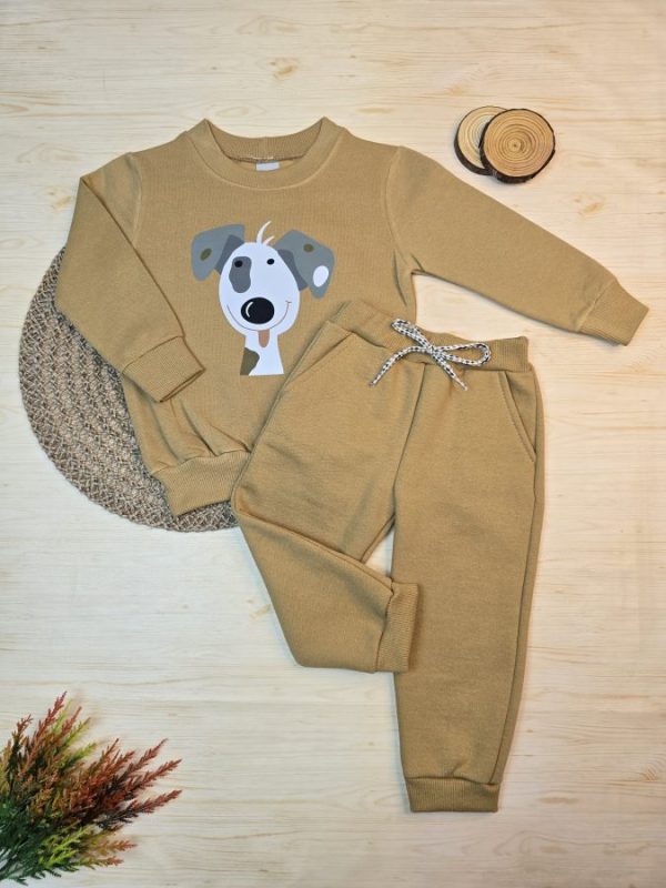 Conjunto de Moletom com Gola Caramelo - Dog