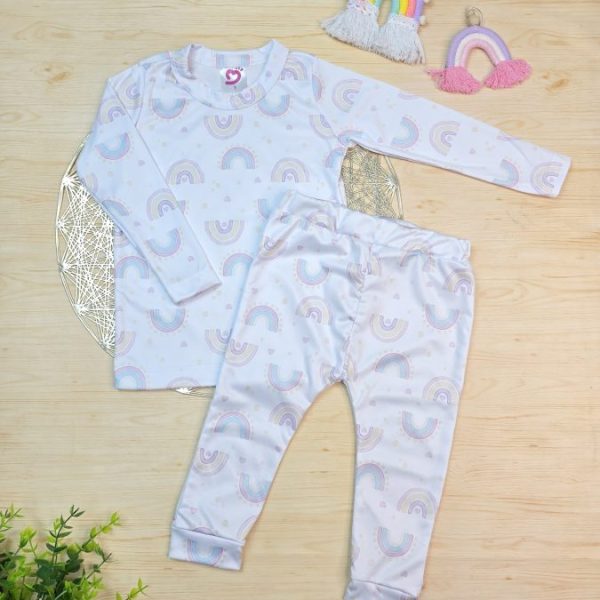 Conjunto Infantil Térmico Estampado - Arco Íris