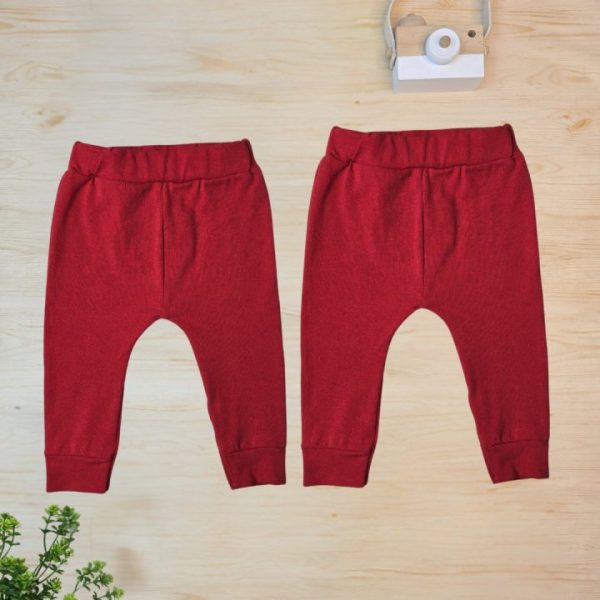 Kit 2 Calças em Cotton para Bebê – Vermelha