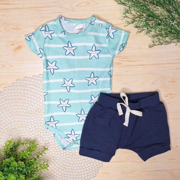 Conjunto Body e Shorts Canelado - Estrela