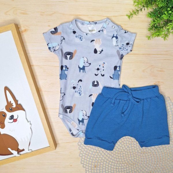 Conjunto Body e Shorts Canelado - Dog