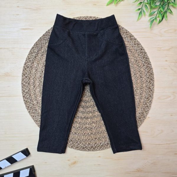 Calça Imita Jeans Unissex Denim - Preto