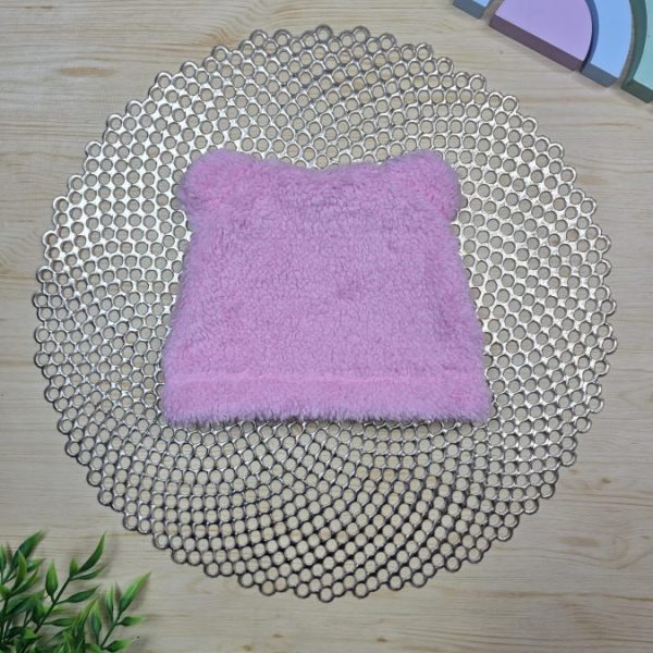 Touca Baby Sherpa Orelhinha - Rosa