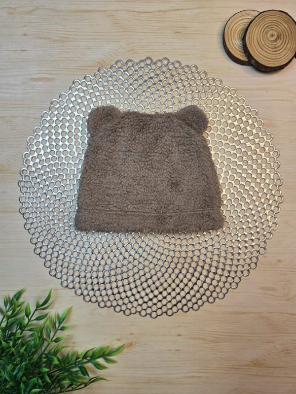 Touca Baby Sherpa Orelhinha - Marrom