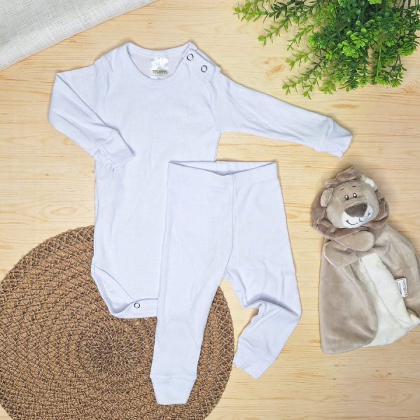 Pijama Body e Calça Algodão Pagão - Branco