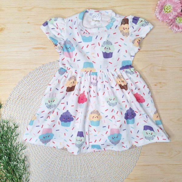Body Vestido Curto Canelado - Cupcake
