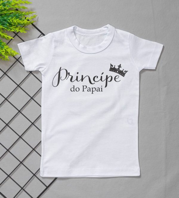 Camiseta Curta Infantil Tradicional Branca Princípe