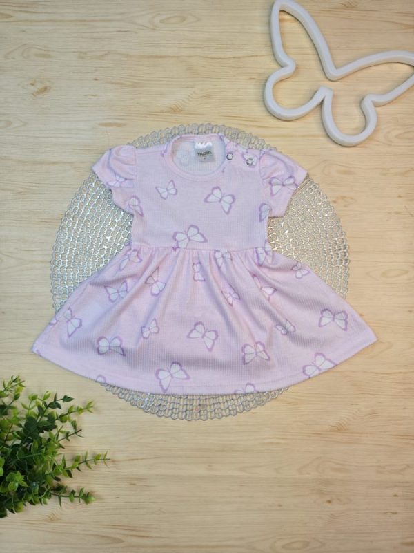 Body Vestido Curto Canelado Lilás – Borboletas