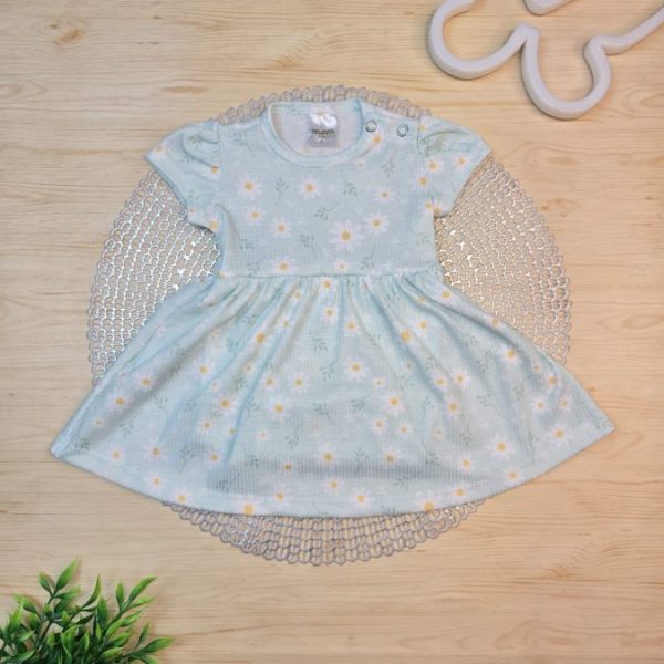 Body Vestido Curto Canelado Verde - Margarida