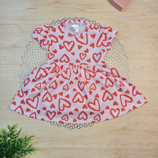 Body Vestido Curto Canelado -  Coração Love