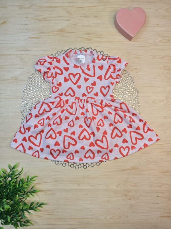 Body Vestido Curto Canelado - Love Coração