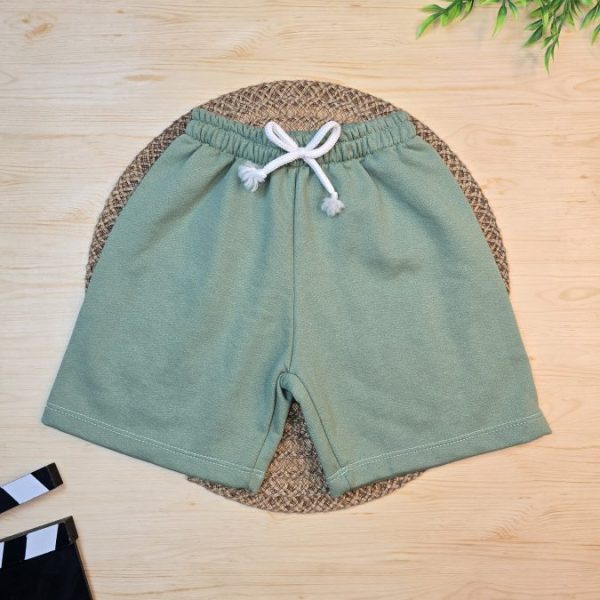 Shorts Moletinho Infantil Verde Oliva