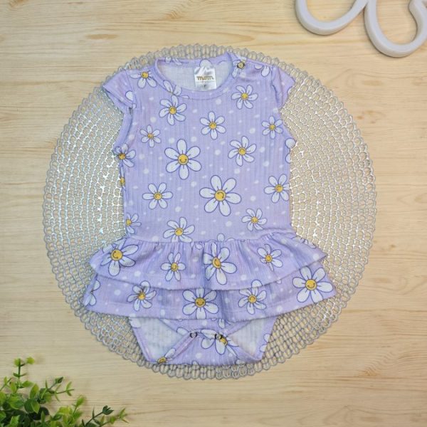 Body Babado Canelado Lilás - Florzinhas