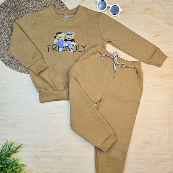 Conjunto de Moletom com Gola Caramelo - Friendly