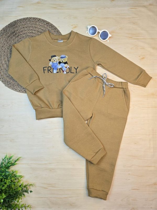 Conjunto de Moletom com Gola Caramelo - Friendly