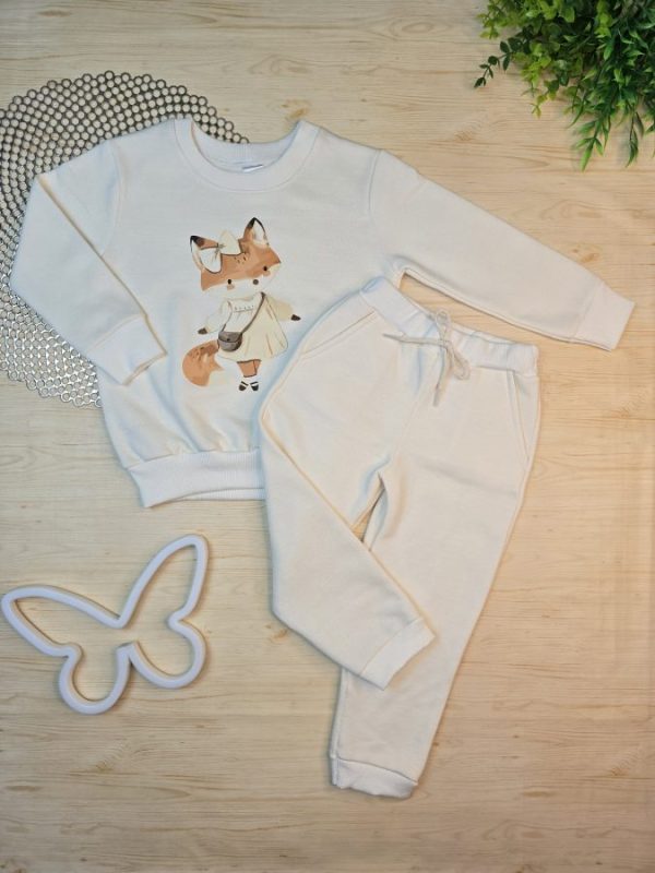 Conjunto de Moletom com Gola Off - Raposinha