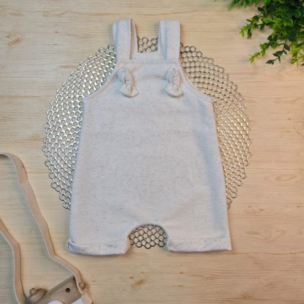 Jardineira Unissex De Linho - Off White