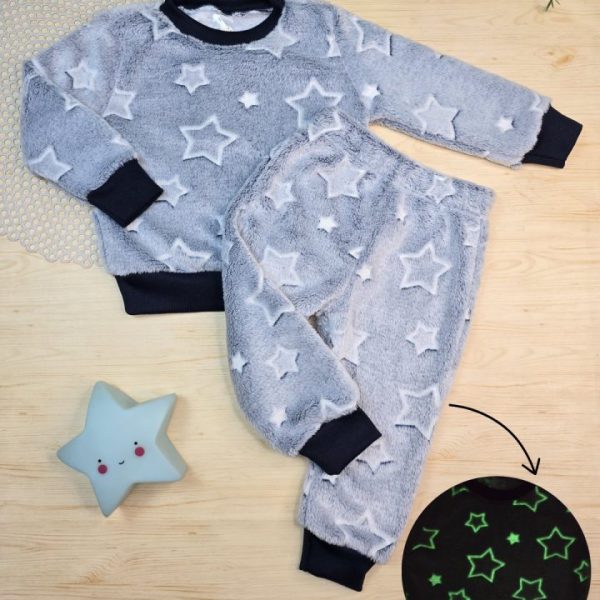Conjunto Fleece Pijama Estrelinhas – Brilha No Escuro