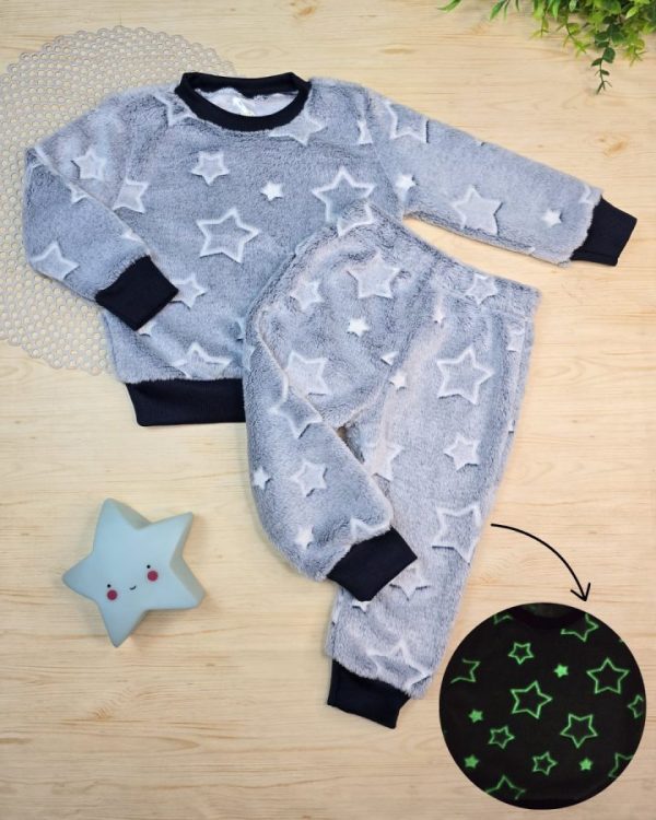Conjunto Fleece Pijama Estrelinhas – Brilha No Escuro