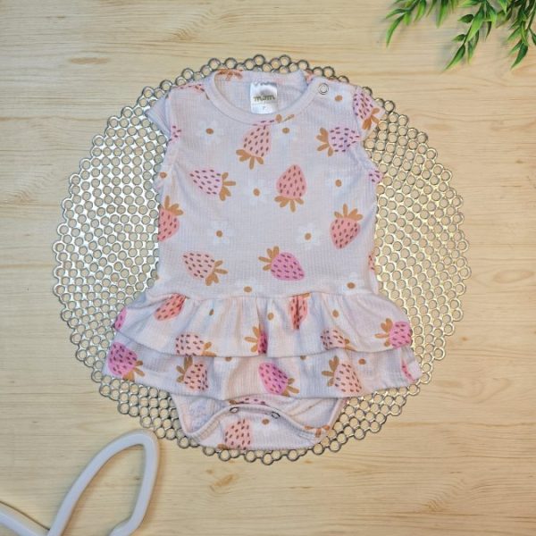 Body Babado Canelado Rosa - Morangos