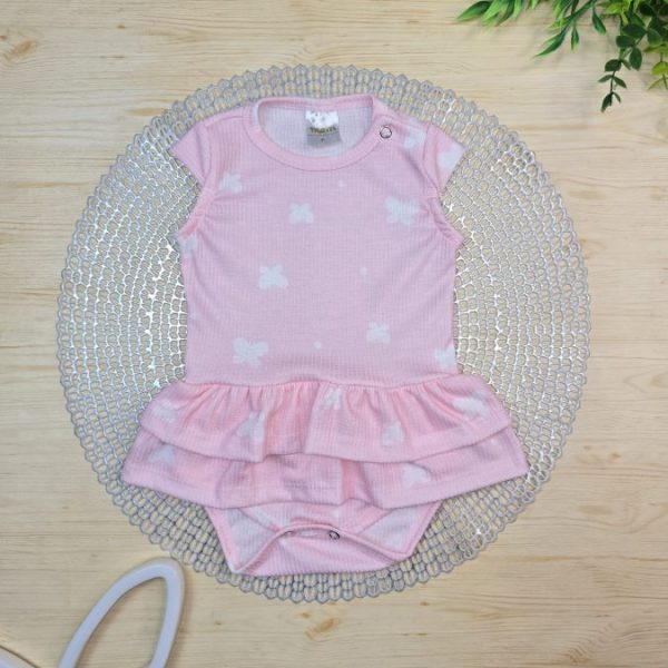 Body Babado Canelado Rosa - Borboleta