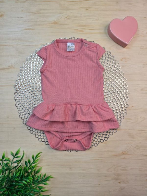 Body Babado Rosê - Liso
