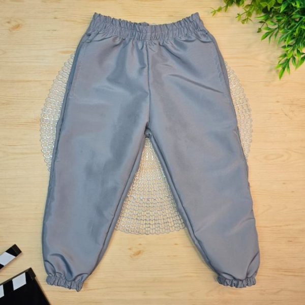 Calça de Tactel Infantil Sem Forro - Cinza