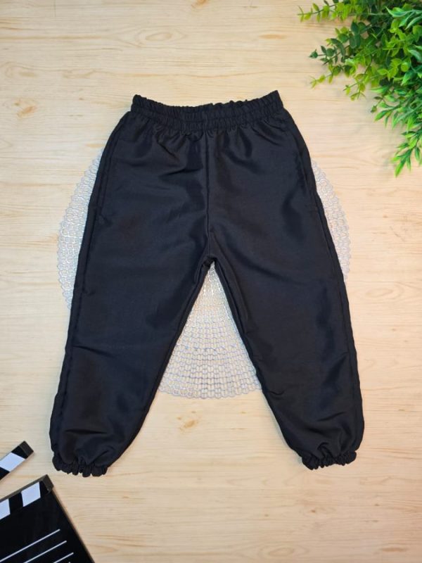 Calça de Tactel Infantil Sem Forro - Preto