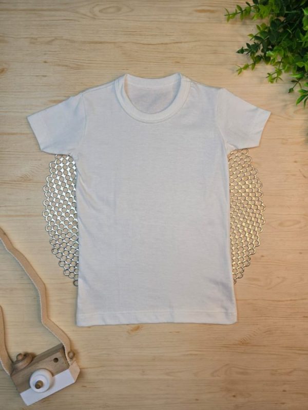 Camiseta Infantil Manga Curta Tradicional Off White