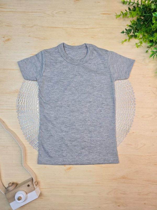 Camiseta Infantil Manga Curta Tradicional Mescla