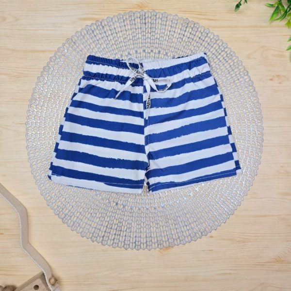 Shorts Infantil De Tactel c/ Elastano Estampado - Listrado