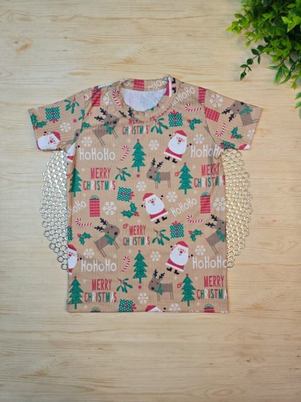 Camiseta Infantil Canelada Merry Christmas