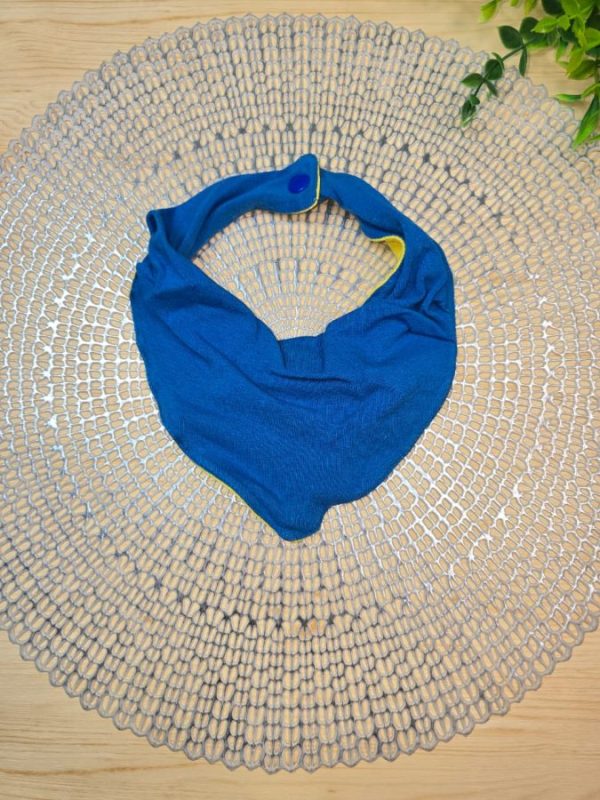 Bandana Impermeável para Bebê Azul/Amarelo