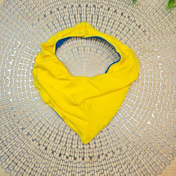 Bandana Impermeável para Bebê Amarelo/Azul