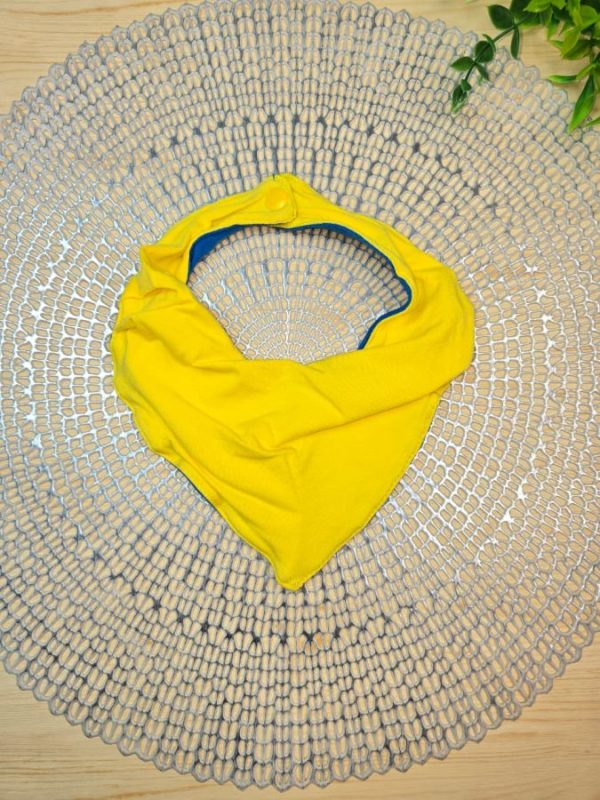 Bandana Impermeável para Bebê Amarelo/Azul