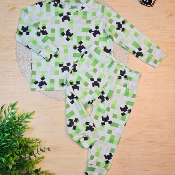 Pijama Infantil Menino Longo Pele de Pêssego - Game